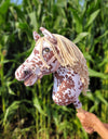 Premium Keppihevonen / Hobby Horse - Brown leopard with beige A3