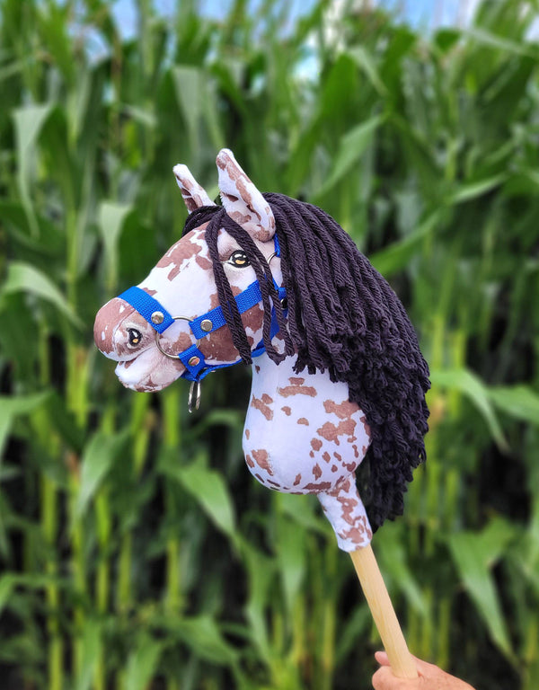 Super Hobby Horse - Super Hobby Horse Premium keppihevonen ruskea leopardi mustalla harjalla A4