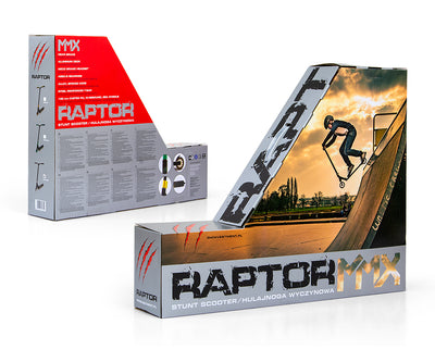 Hopeanvärinen freestylepotkulauta MMX Raptor.