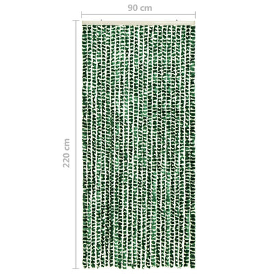 Hyönteisverho vihreä ja valkoinen 90x220 cm Chenille