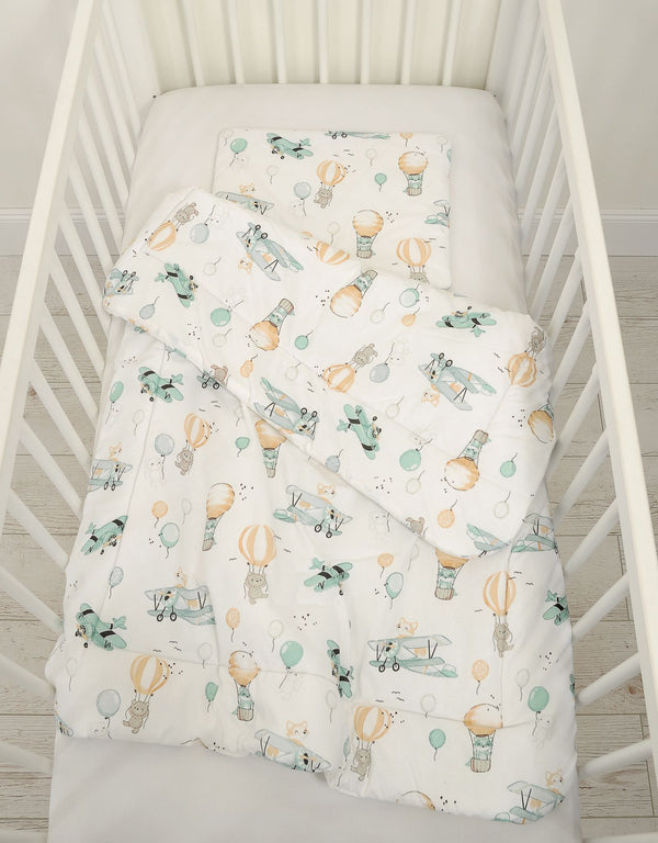 Newborn vuodevaatesetti 2-kpl 75x100cm - sky adventure