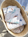 Vaauvan Peitto Ja Tyyny - Newborn - 75X100cm - Blue Birds