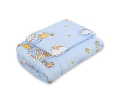 Vaauvan Peitto Ja Tyyny - Newborn - 75X100cm - Teddy bears on ladders blue