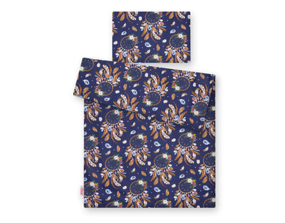 Pussilakanasetti Vauvalle - 135X100cm - Dream Catchers Dark Blue
