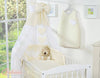 Baby Products - Vuodevaatesetti 5 osaa 120x90 katoksella - Hanging Hearts kerma