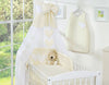 Baby Products - Vuodevaatesetti 5 osaa 120x90 katoksella - Hanging Hearts kerma