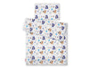 Peitto ja tyyny vauvalle 90x120 cm - navy blue teddy bears