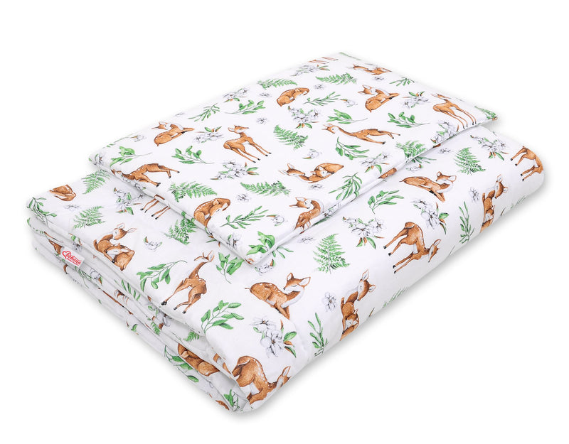 Peitto ja tyyny vauvalle 135x100 cm - white deer