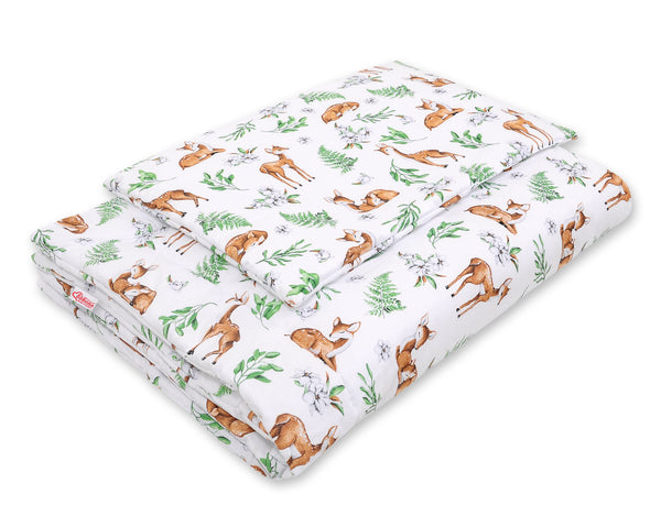 Peitto ja tyyny vauvalle 135x100 cm - white deer