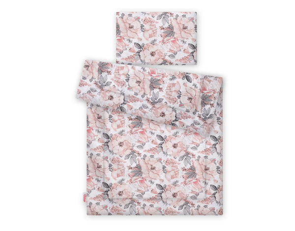 Peitto ja tyyny vauvalle 135x100 cm - sepia roses