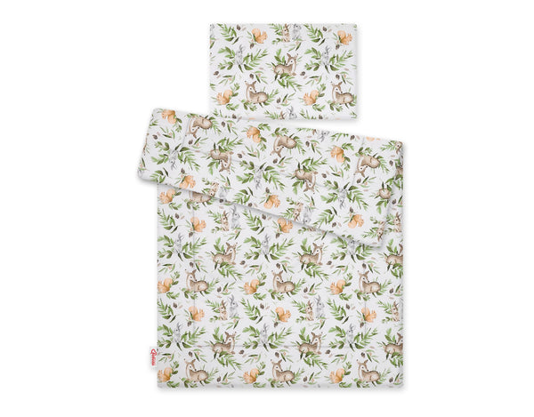 Peitto ja tyyny vauvalle 90x120 cm - woodland green