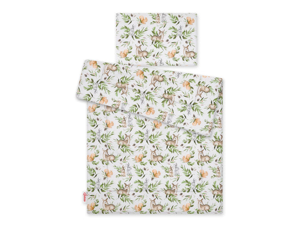 Peitto ja tyyny vauvalle 135x100 cm - woodland green