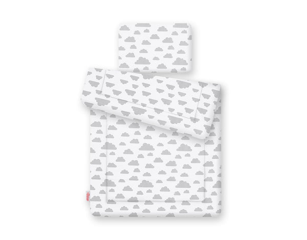 Newborn vuodevaatesetti 2-kpl 75x100cm - clouds gray