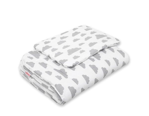 Newborn vuodevaatesetti 2-kpl 75x100cm - clouds gray