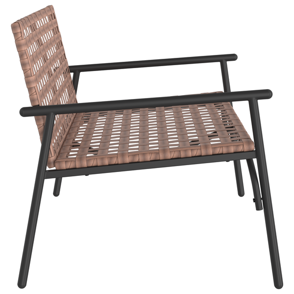 Musta puutarhan tuoli Enar 113x79x75cm (polyrottinki)