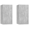 | Seinä TV Kaappi | 2 pcs Betoni Harmaa 31 x 30 x 60 cm