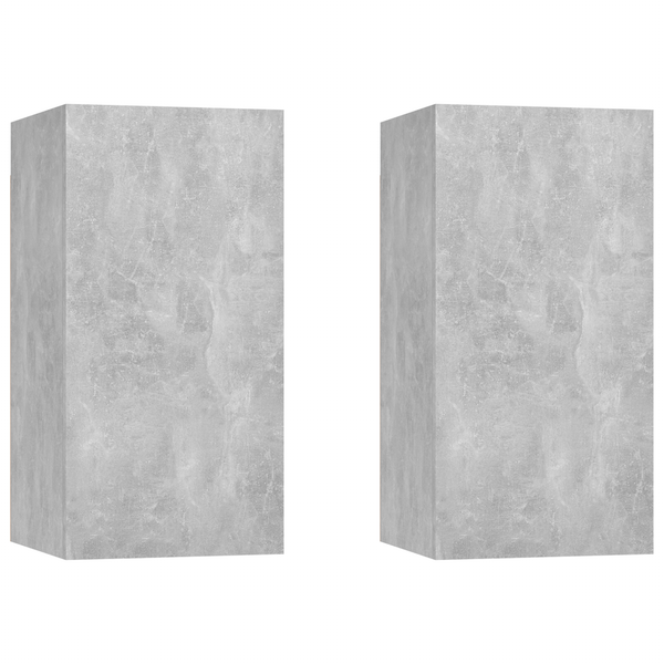 | Seinä TV Kaappi | 2 pcs Betoni Harmaa 31 x 30 x 60 cm