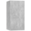 | Seinä TV Kaappi | 2 pcs Betoni Harmaa 31 x 30 x 60 cm