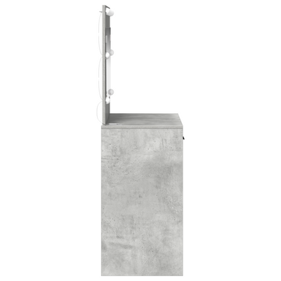 Meikkipöytä Betoninharmaa 78.5 x 41 x 135 cm Tekninen puu