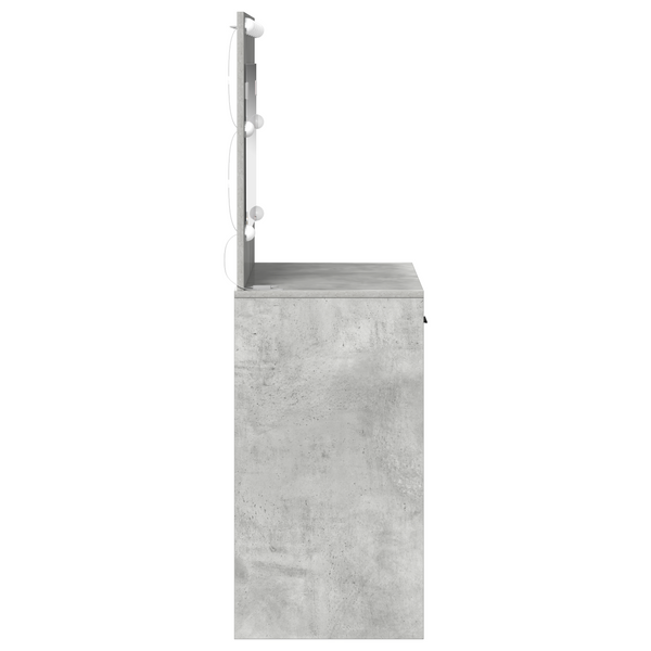 Meikkipöytä Betoninharmaa 78.5 x 41 x 135 cm Tekninen puu