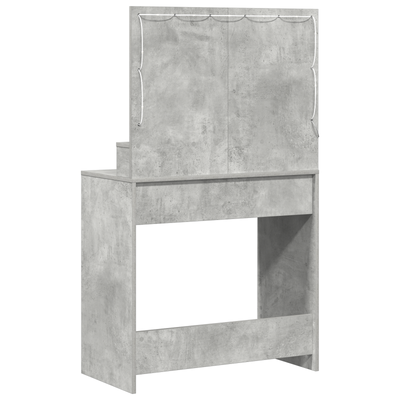 Meikkipöytä Betoninharmaa 79 x 41 x 135 cm Tekninen puu