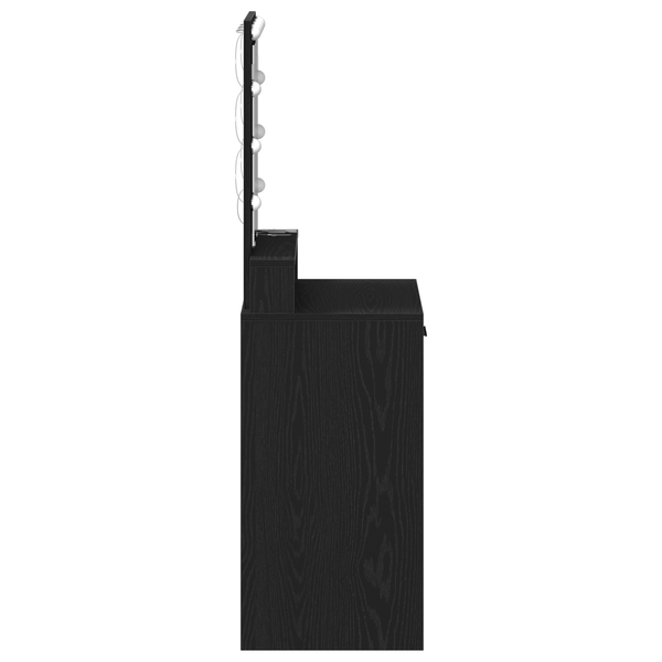Meikkipöytä LED -nauhavalot Musta 50 x 41 x 140 cm Tekninen puu