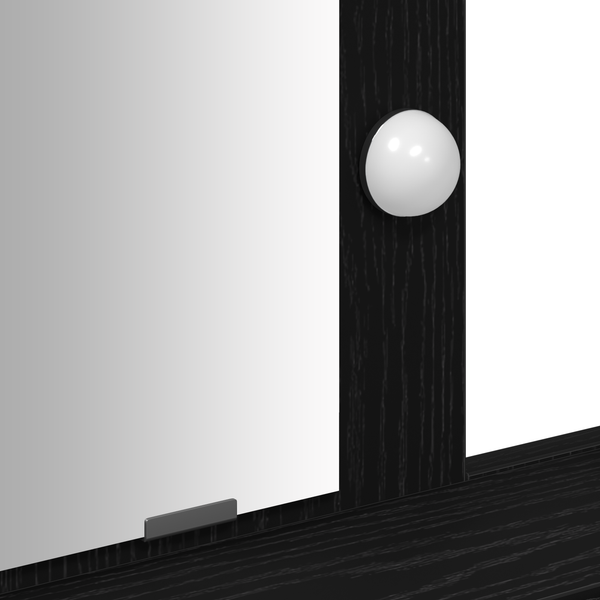 Meikkipöytä LED -nauhavalot Musta 79 x 41 x 140 cm Tekninen puu