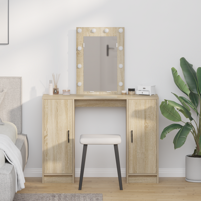 Meikkipöytä ovella Ruskea 102 x 33 x 135 cm Tekninen puu