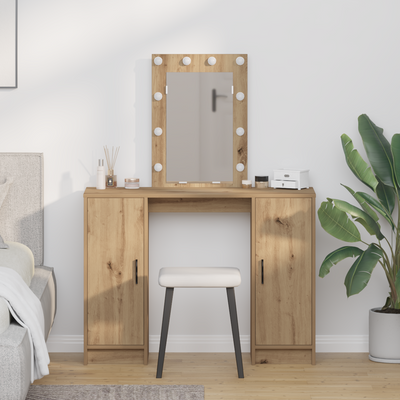 Meikkipöytä ovella Ruskea 102 x 33 x 135 cm Tekninen puu