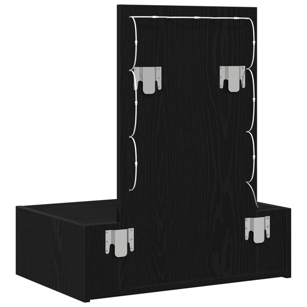Meikkipöytä LED -nauhavalot Musta 60 x 40 x 70 cm Tekninen puu