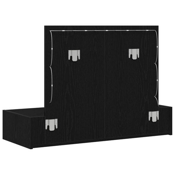 Meikkipöytä LED -nauhavalot Musta 100 x 40 x 70 cm Tekninen puu