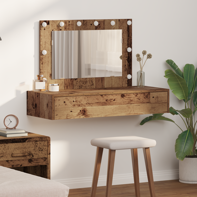 Meikkipöytä peilillä Ruskea 100 x 40 x 70 cm Tekninen puu