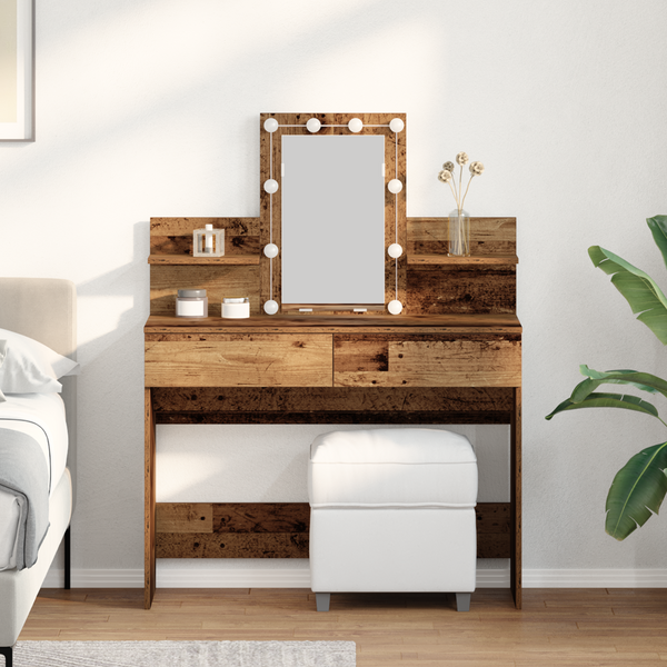 Meikkipöytä Vanha Puu 100 x 40 x 130 cm Tekninen puu