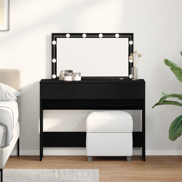 Meikkipeili Musta tammi 100 x 40 x 120 cm Tekninen puu