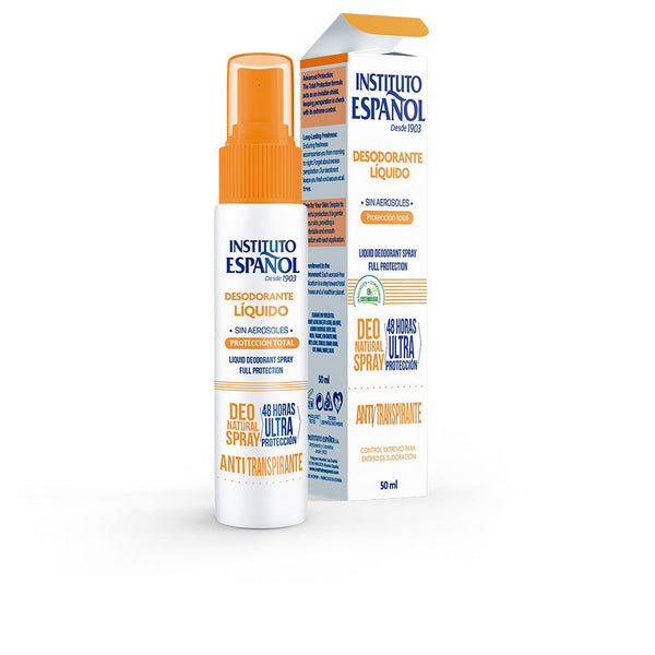 Instituto Español Total protection nestemäinen deodoranttisuihke 50 ml | Vuodevaatteet.fi