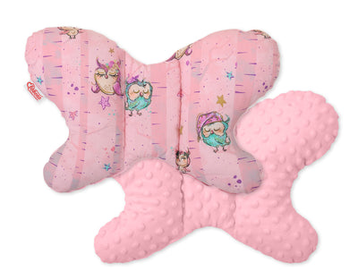 Istuintyyny vauvlle - Owls pink-mint