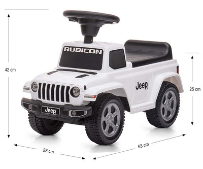Jeep Rubicon Gladiator Valkoinen Lasten potkuauto - Vuodevaatteet.fi