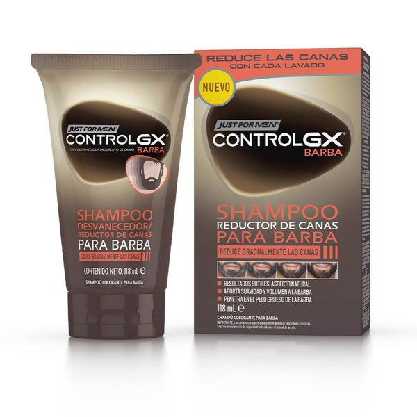 Just For Men Control gx harmaiden hiusten vähentävä shampoo partaan 118 ml | Vuodevaatteet.fi