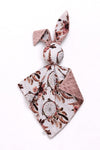 Bobono - Doudou pehmoinen pupu kaksipuolinen puuvilla ja minky - Floral Dream Catchers - vanha roosa