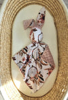 Bobono - Doudou pehmoinen pupu kaksipuolinen puuvilla ja minky - Floral Dream Catchers - vanha roosa