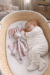 My Sweet Baby - Doudou pehmeä pupu-uniriepu puuvillaa - Sepia Roses/pastellinvaaleanpunainen