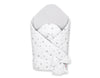 Baby nest 2in1 with stiffening with bow - mini gray stars