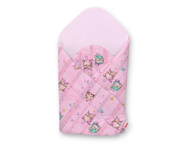 Vauvapesä vahvistetulla pohjalla - owls pink-mint/pink