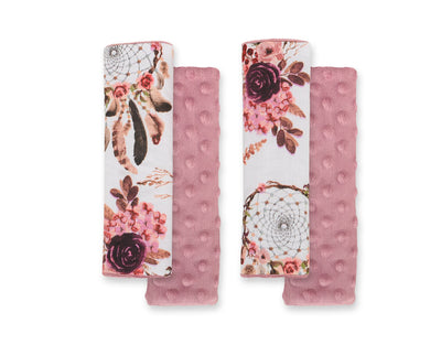 Kaksipuolinen Turvapehmuste - Flower Dream Catchers/Pastel Pink