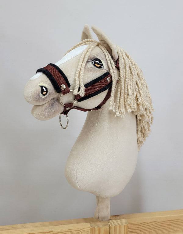 Super Hobby Horse - Hobby Horse -riimusetti A3 mustalla karvalla ja mustanruskealla naruriimulla