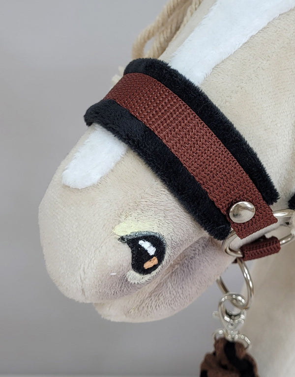 Super Hobby Horse - Hobby Horse -riimusetti A3 mustalla karvalla ja mustanruskealla naruriimulla