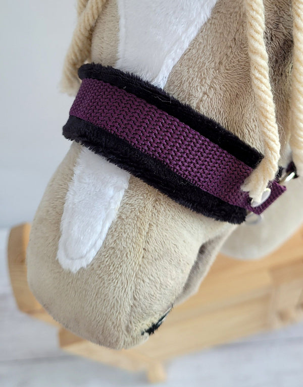 Super Hobby Horse - Hobby Horse riimusetti A3 mustalla karvalla ja naruriimunnarulla - musta-luumu