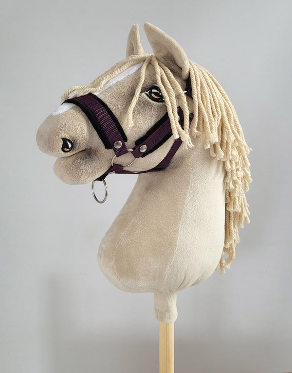Super Hobby Horse - Hobby Horse riimusetti A3 mustalla karvalla ja naruriimunnarulla - musta-luumu