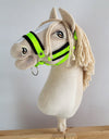 Super Hobby Horse - Hobby Horse A3 -riimusetti mustalla karvalla ja naruriimulla neonvihreä/musta