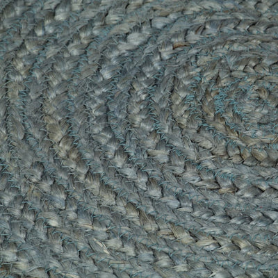 Käsintehty pyöreä juuttimatto 90 cm oliivinvihreä
